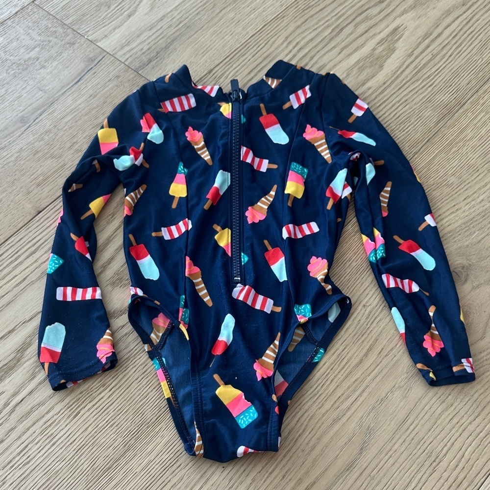 Old navy Colorful Ice Cream Print Swimsuit 4T Rashguard